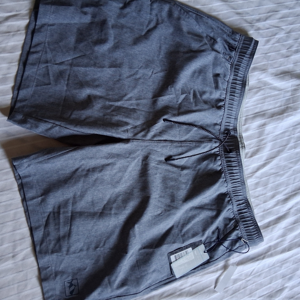 Fish Hippie Co. Gray Drawstring Shorts SIZE XL